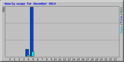 Hourly usage for December 2014